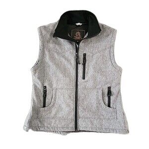 STS Ranch Wear Vest Men's 2XL Soft Shell The Barrier Gray Riding Western Cowboy